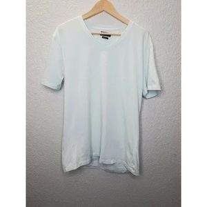 Men's V Neck T Shirt Lt Blue Size XXL Super Slim (1)